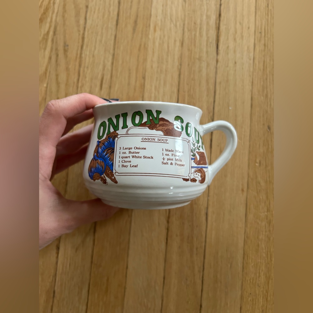 Vintage Onion Soup Recipe Mug